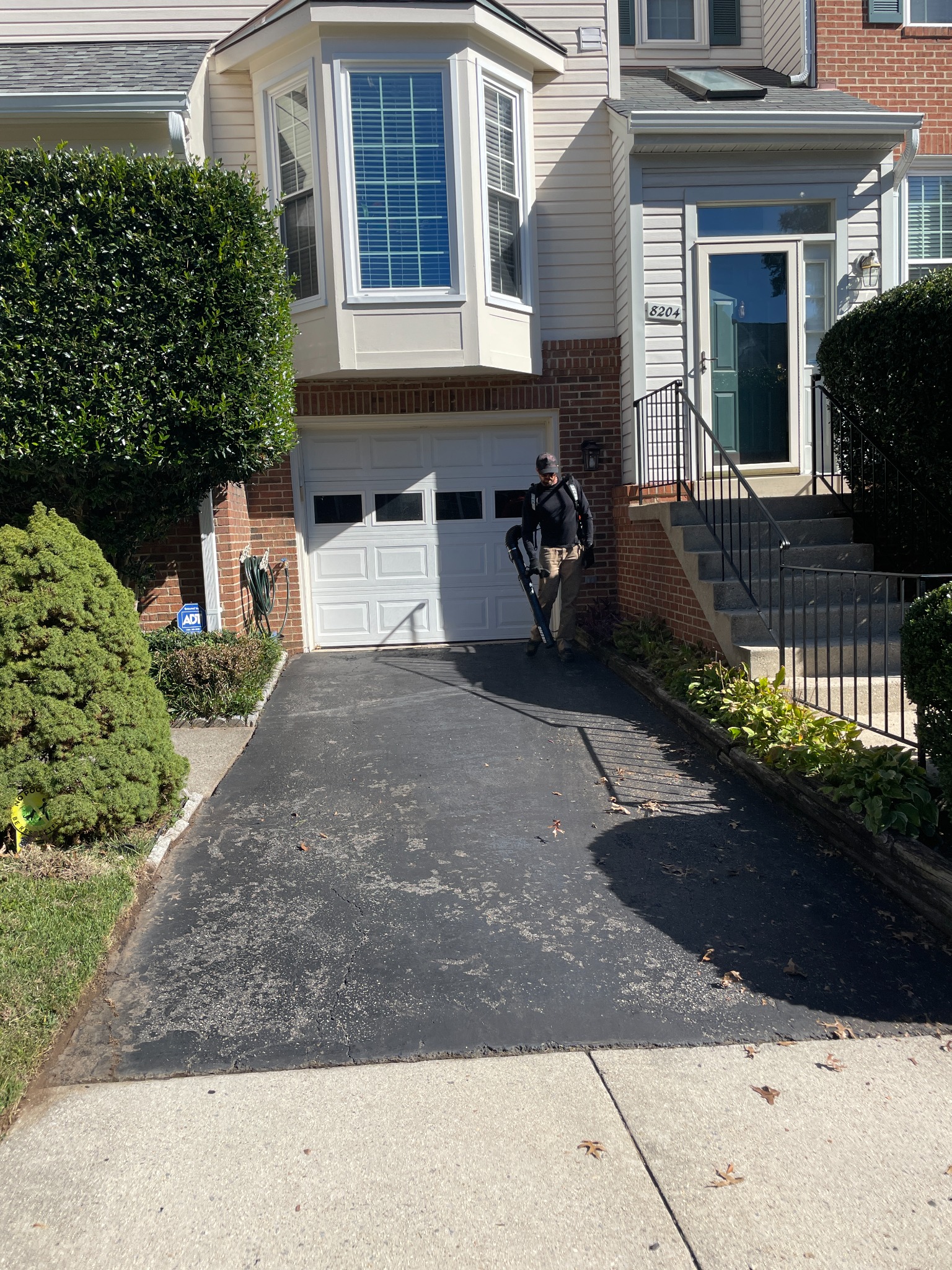 Residential driveway before work