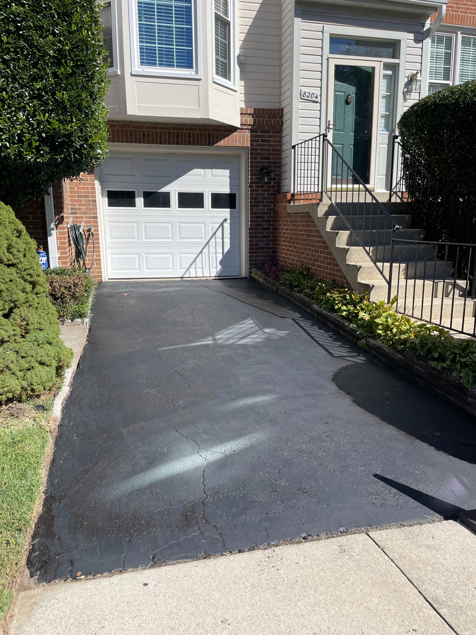 Residential driveway after work